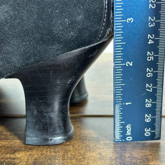 Indigo Clarks VTG Y2K Mary Jane Chunky Heels 9 1/2 M Black Leather Grunge Witchy - Picture 8 of 9